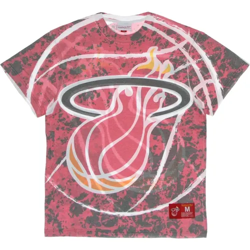 T-Shirts, male, , Size: XL Miami Heat NBA Tee Hardwood Classics - Mitchell & Ness - Modalova