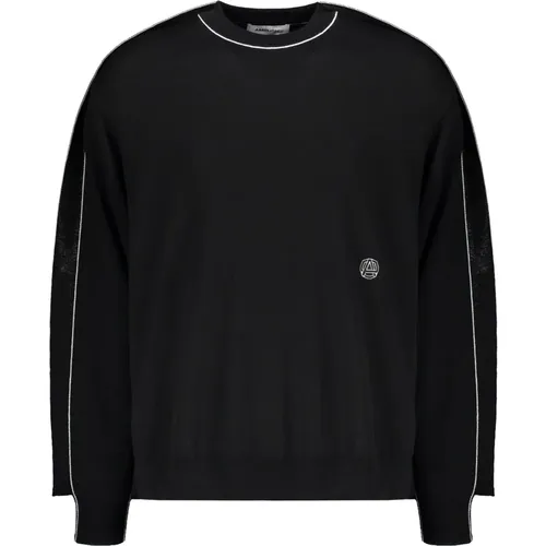 Gerippter Crew-neck Sweater mit Rüsche - AMBUSH - Modalova