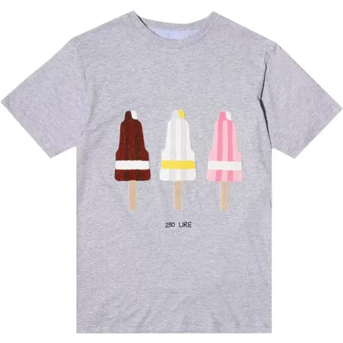 Abstraktes Eiscreme-besticktes T-Shirt - Lc23 - Modalova