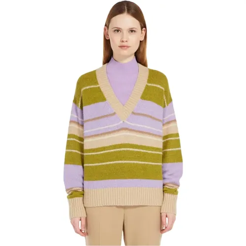 V-Ausschnitt Alpaka Wollpullover - Max Mara Weekend - Modalova