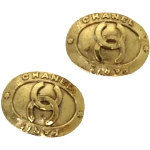 Pre-owned Jewellery, female, , Size: ONE SIZE Pre-owned Metal earrings - Chanel Vintage - Modalova