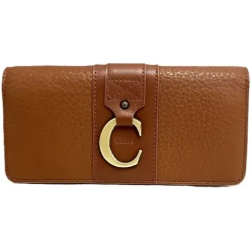 Pre-owned Wallets, female, , Size: ONE SIZE Pre-owned Leather wallets - Chloé Pre-owned - Modalova