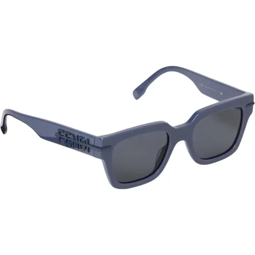 Sunglasses, male, , Size: ONE SIZE Rectangular Frame Sunglasses with Standard Lens - Fendi - Modalova