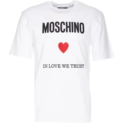 Kurzarm T-Shirt , Herren, Größe: M - Moschino - Modalova