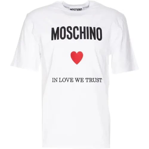 Kurzarm T-Shirt , Herren, Größe: S - Moschino - Modalova