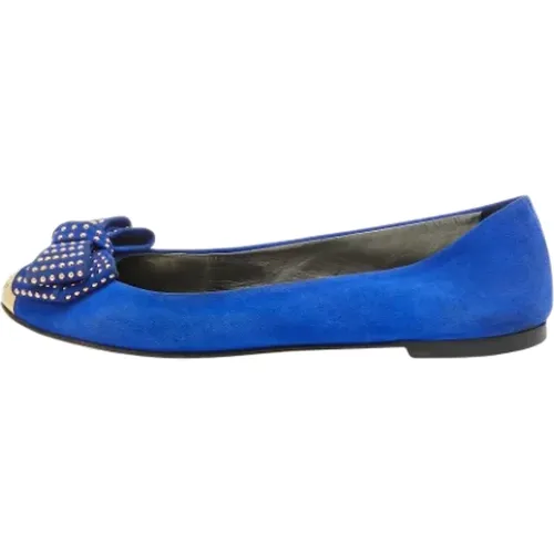 Pre-owned Flats, female, , Size: 8 1/2 US Pre-owned Suede flats - Giuseppe Zanotti Pre-owned - Modalova