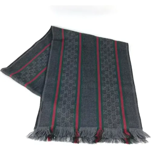 Pre-owned Scarves, unisex, , Size: ONE SIZE Pre-owned Wool scarves - Gucci Vintage - Modalova