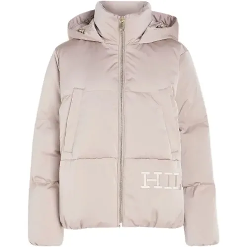 Oversized Satin Pufferjacke , Damen, Größe: L - Tommy Hilfiger - Modalova