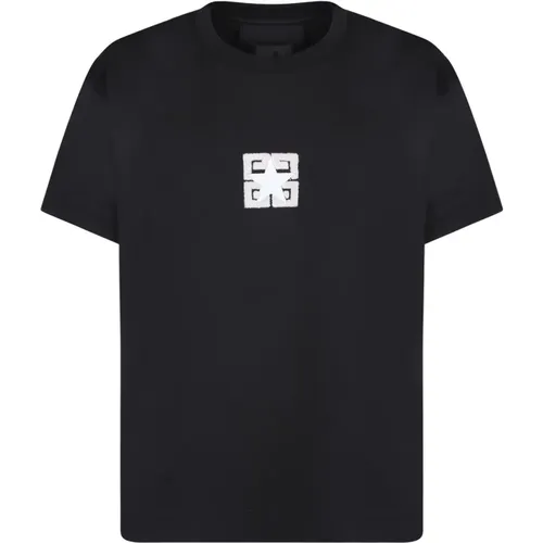 Schwarzes T-Shirt mit ikonischem Logo - Givenchy - Modalova