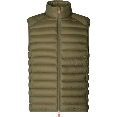 Vests, male, , Size: S Olive Adam Jacket - Save The Duck - Modalova