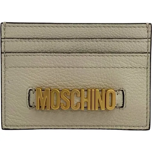 Beige Karton Geldbörse Moschino - Moschino - Modalova