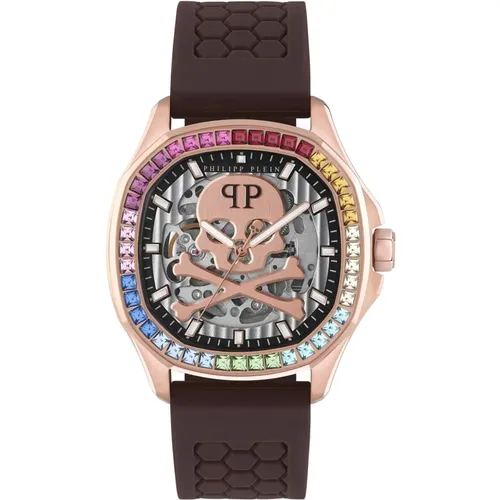 Watches, male, , Size: ONE SIZE Skeleton Spectre Rainbow Watch - Philipp Plein - Modalova