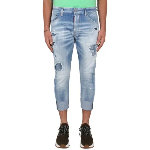 Sailor Jeans mit Knopf- und Reißverschluss , Herren, Größe: XS - Dsquared2 - Modalova