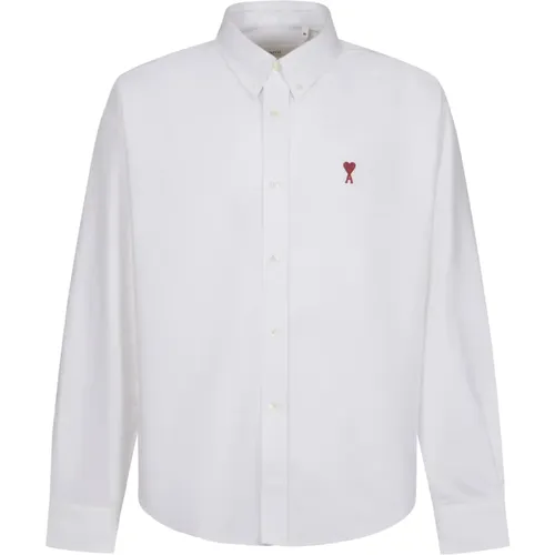 Weißes Logo-besticktes Hemd,Blouses & Shirts - Ami Paris - Modalova