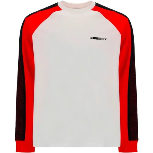 Logo Long Sleeved T Shirt , male, Sizes: M - Burberry - Modalova