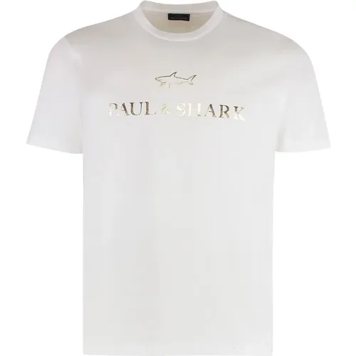 T-Shirts, male, , Size: 2XL Cotton Jersey T-shirt - PAUL & SHARK - Modalova