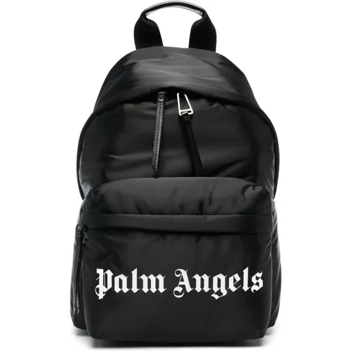 Backpacks, male, , Size: ONE SIZE Logo Print Backpack - Palm Angels - Modalova