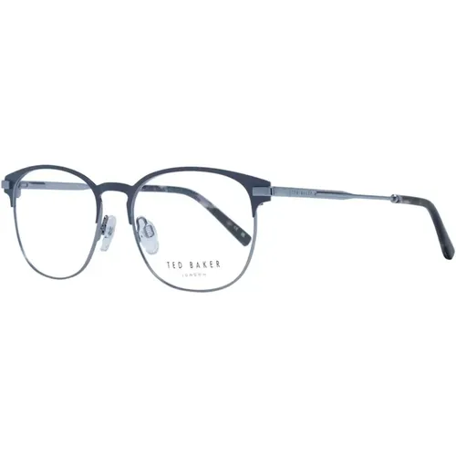 Glasses, male, , Size: ONE SIZE Stylish Grey Metal Optical Frames - Ted Baker - Modalova