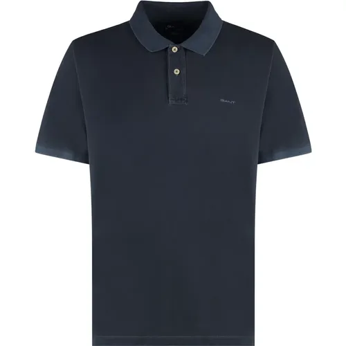 Baumwoll-Polo-Shirt mit Rippenbündchen - Gant - Modalova