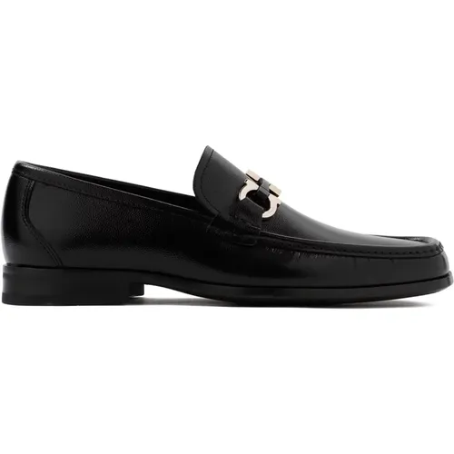 Loafers, male, , Size: 7 US Luxury Calf Leather Loafers - Salvatore Ferragamo - Modalova