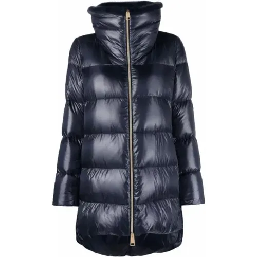 Ecopel Collar Puffer Jacket Various Colors , female, Sizes: XS - Herno - Modalova