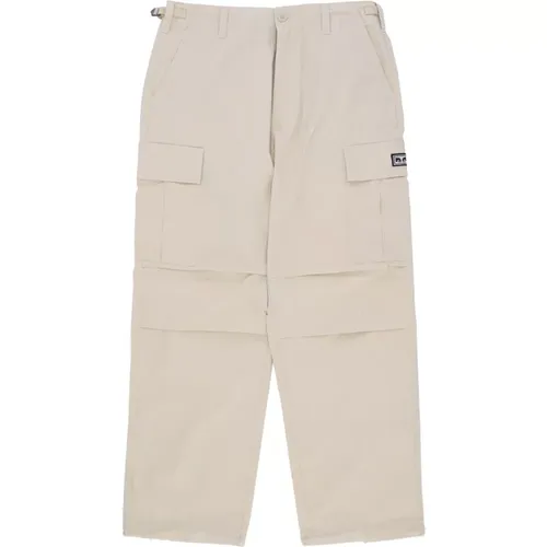 Straight Trousers, male, , Size: W28 Cargo Pant Silver Grey - Obey - Modalova