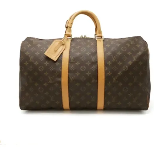 Pre-owned Weekend Bags, female, , Size: ONE SIZE Pre-owned Canvas travel-bags - Louis Vuitton Vintage - Modalova