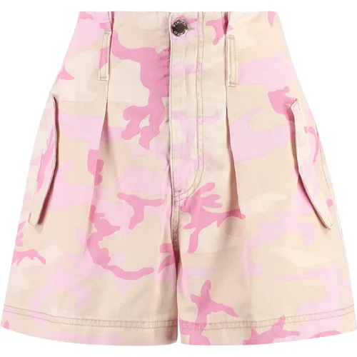 Camouflage Golf Baumwollshorts , Damen, Größe: M - pinko - Modalova