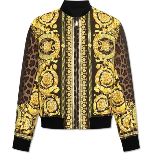 Bomber Jackets, male, , Size: M Reversible bomber jacket - Versace - Modalova