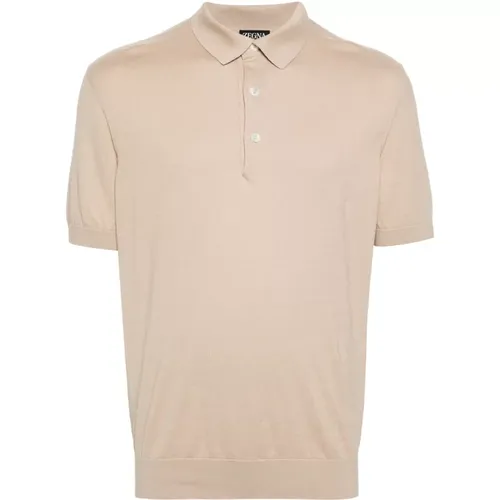 Cotton polo shirt , male, Sizes: XL, M, L - Ermenegildo Zegna - Modalova