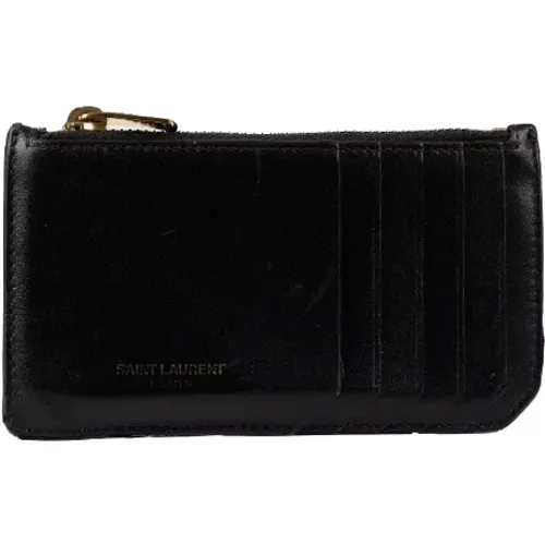 Pre-owned Wallets, female, , Size: ONE SIZE Pre-owned Leather wallets - Yves Saint Laurent Vintage - Modalova