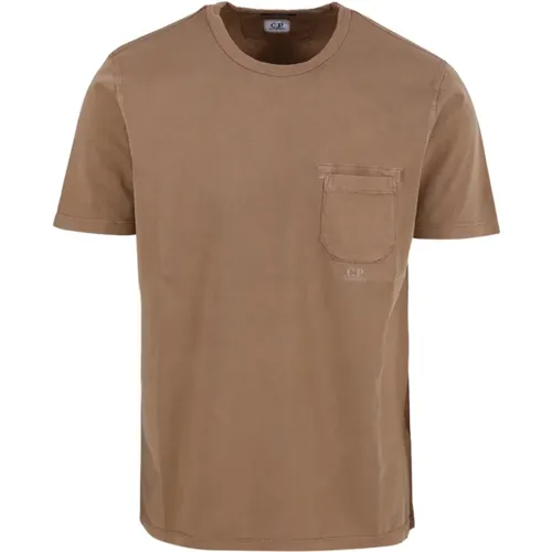 Lead Gray Jersey Pocket T-Shirt , male, Sizes: 2XL - C.P. Company - Modalova