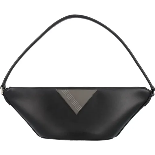 Leather Triangle Flap Handbag , female, Sizes: ONE SIZE - The Attico - Modalova