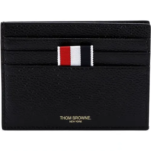 Leather Card Holder Aw23 , male, Sizes: ONE SIZE - Thom Browne - Modalova