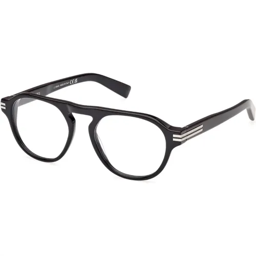 Glasses, unisex, , Size: 51 MM Grey Eyewear Frames Ez5281 - Ermenegildo Zegna - Modalova