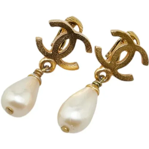 Pre-owned Jewellery, female, , Size: ONE SIZE Pre-owned Plastic earrings - Chanel Vintage - Modalova