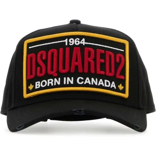 Caps, male, , Size: ONE SIZE Cotton Baseball Cap - Dsquared2 - Modalova