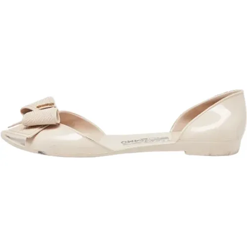 Pre-owned Flats, female, , Size: 10 1/2 US Pre-owned Rubber flats - Salvatore Ferragamo Pre-owned - Modalova