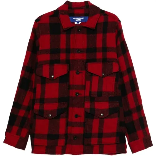 Light Jackets, male, , Size: L Checked Light Jacket - Junya Watanabe - Modalova