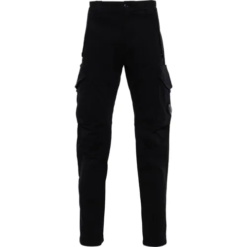 Navy Cargo Pants with Lens Detail , male, Sizes: M, L - C.P. Company - Modalova