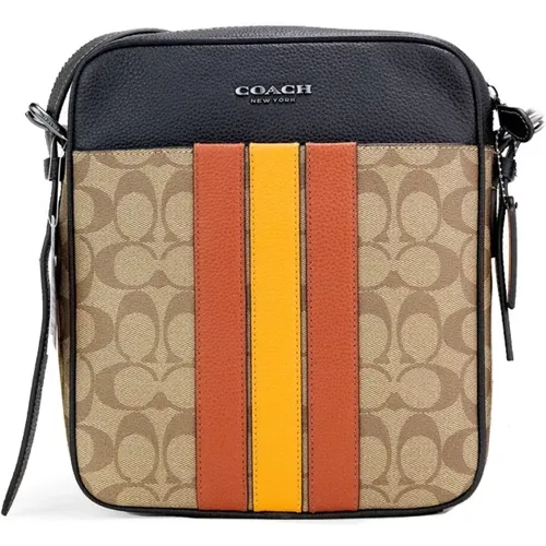 Messenger Bags, male, , Size: ONE SIZE Varsity Stripe Crossbody Bag - Coach - Modalova