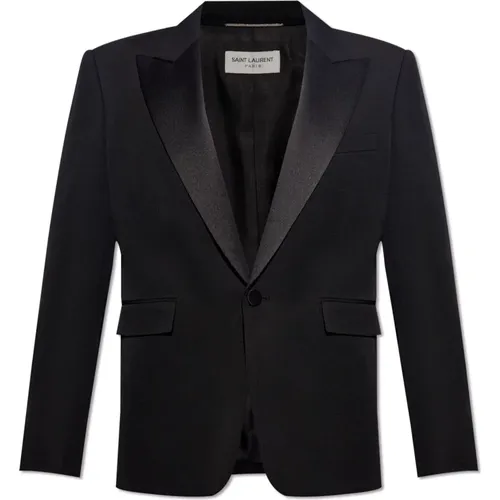 Blazers, male, , Size: XL Wool blazer - Saint Laurent - Modalova