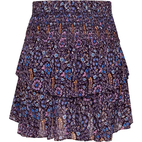 Midnight Floral Ruffle Skirt , female, Sizes: XS - Isabel Marant Étoile - Modalova