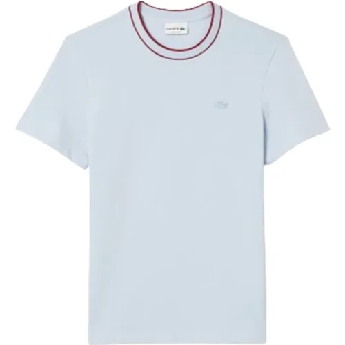 Piqué T-Shirt in Hellblau , Herren, Größe: M - Lacoste - Modalova