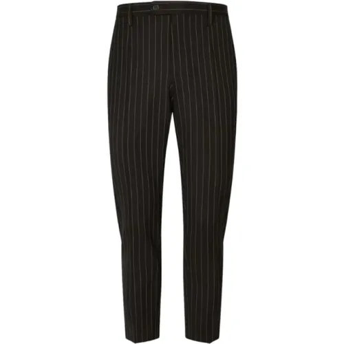 Chinos, male, , Size: L Striped Skinny Wool Pants - Dolce & Gabbana - Modalova