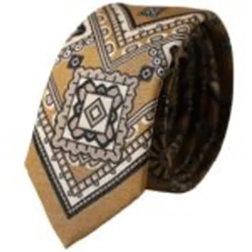 Ties, male, , Size: ONE SIZE Silk Wheel Print Tie - Dolce & Gabbana - Modalova