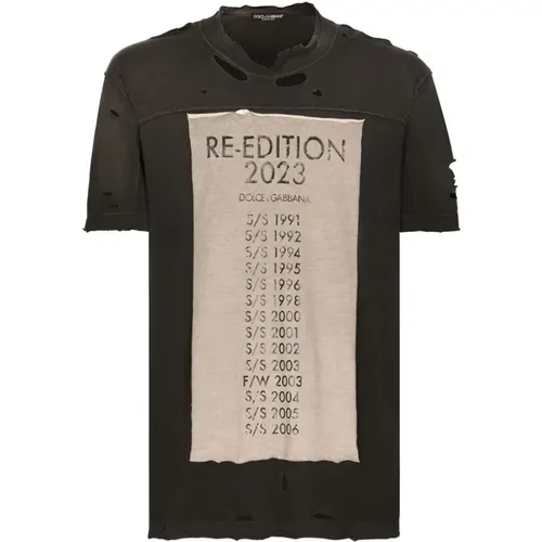 Graues Re-Edition 2023 Print T-Shirt - Dolce & Gabbana - Modalova
