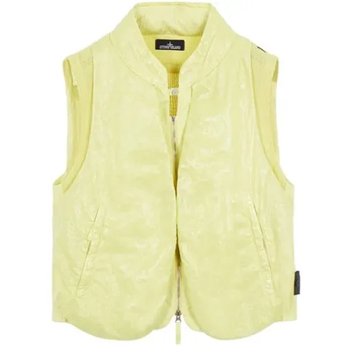 Hooded Gilet with Linen and Cotton Lining , male, Sizes: L - Stone Island - Modalova
