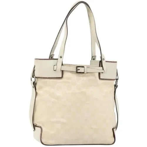 Pre-owned Tote Bags, female, , Size: ONE SIZE Pre-owned Canvas Tote Bag - Gucci Vintage - Modalova