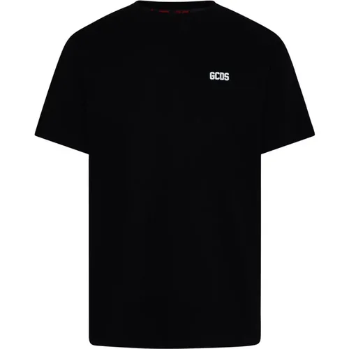 Rundhals-Ripp-T-Shirts , Herren, Größe: M - GCDS - Modalova